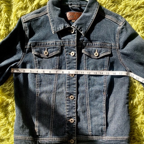 Custom Upcycled Lee Brand Denim Jacket W/ Embroidered Country Music Guitar Patch - Picture 12 of 16